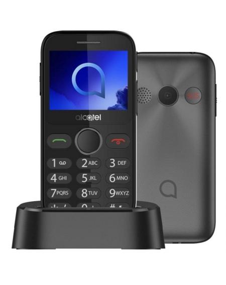 Teléfono Móvil Alcatel 2020X para Personas Mayores/ Gris Metal - Imagen 1