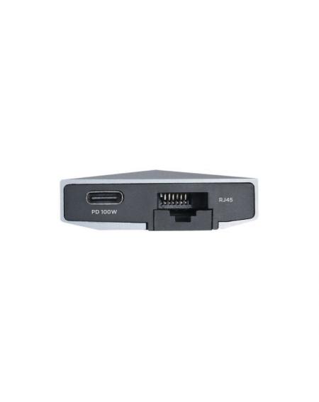 Docking USB 3.2 Tipo-C Aisens ASUC-9P001-GR/ 1 HDMI/ 3 USB/ 1 RJ45/ 1 Audio/ 1 Lector Tarjetas / USB PD/ Gris - Imagen 4