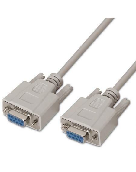 Cable Serie RS232 Aisens A112-0066/ DB9 Hembra - DB9 Hembra/ 1.8m/ Beige - Imagen 1