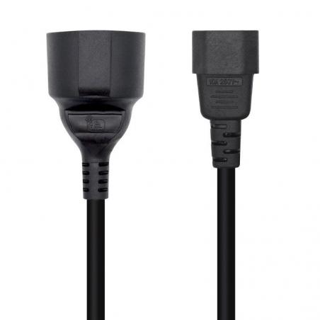 Adaptador Alimentación Aisens A132-0467/ C14 Macho - CEE7 Hembra/ 25cm/ Negro - Imagen 2