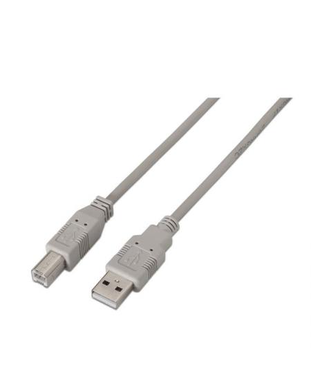 Cable USB 2.0 Impresora Aisens A101-0003/ USB Macho - USB Macho/ 3m/ Beige - Imagen 1