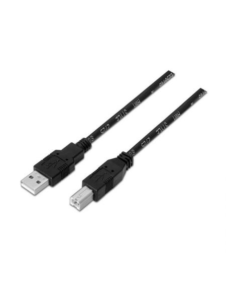 Cable USB 2.0 Impresora Aisens A101-0005/ USB Macho - USB Macho/ 1m/ Negro - Imagen 1