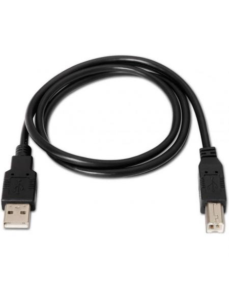 Cable USB 2.0 Impresora Aisens A101-0005/ USB Macho - USB Macho/ 1m/ Negro - Imagen 2