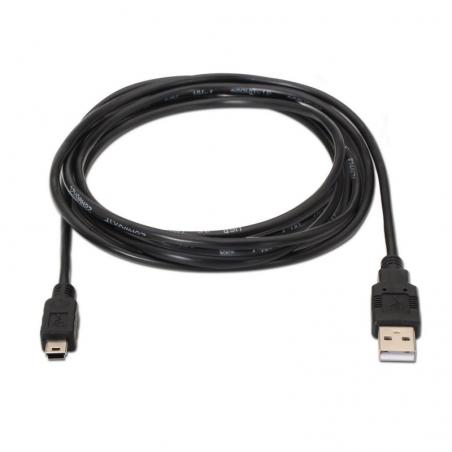 Cable USB 2.0 Aisens A101-0025/ USB Macho - USB Mini/ 1.8m/ Negro - Imagen 2