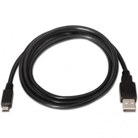 Cable USB 2.0 Aisens A101-0027/ USB Macho - MicroUSB Macho/ 80cm/ Negro - Imagen 2