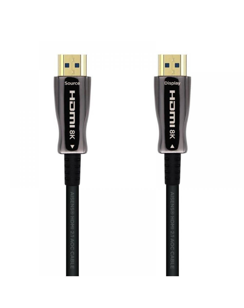 Cable HDMI 2.1 AOC 8K Aisens A153-0518/ HDMI Macho - HDMI Macho/ 25m/ Negro - Imagen 1