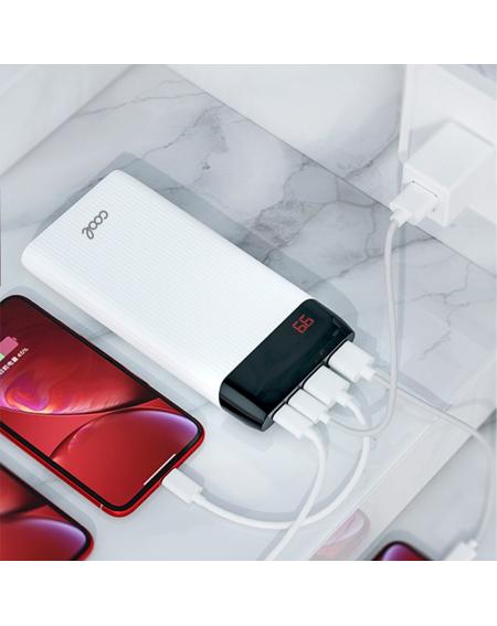 Bateria Externa Universal Power Bank 10.000 mAh (2 x usb / 2A) COOL Waves Blanco - Imagen 4