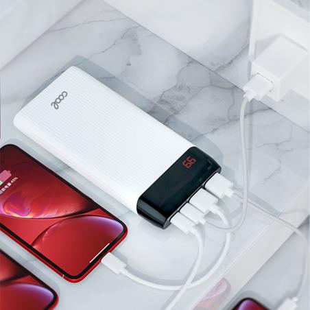 Bateria Externa Universal Power Bank 10.000 mAh (2 x usb / 2A) COOL Waves Blanco - Imagen 4