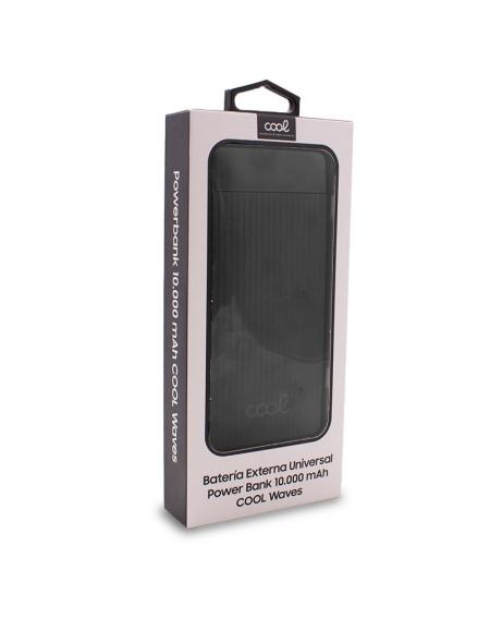 Bateria Externa Universal Power Bank 10.000 mAh (2 x usb / 2A) COOL Waves Negro - Imagen 7