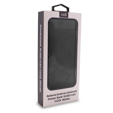 Bateria Externa Universal Power Bank 10.000 mAh (2 x usb / 2A) COOL Waves Negro - Imagen 7