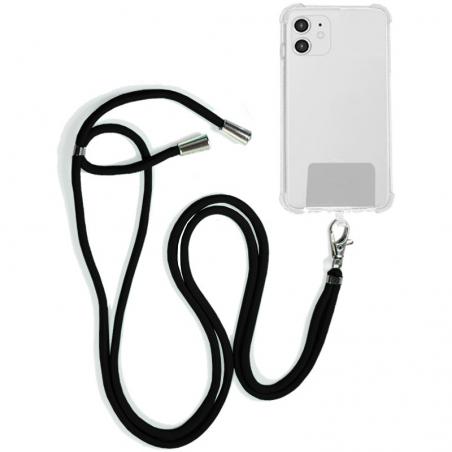 Cordón Colgante COOL Universal con Tarjeta para Smartphone Negro - Imagen 1