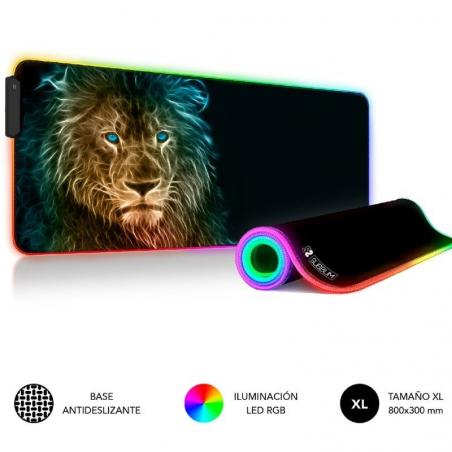 Alfombrilla Subblim SUBMP-02RGB10 LED RGB Lion XL/ 800 x 300 x 4 mm - Imagen 2