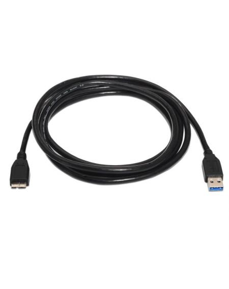 Cable USB 3.0 Aisens A105-0044/ USB Macho - MicroUSB Macho/ 2m/ Negro - Imagen 2