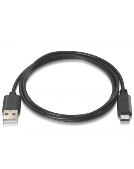 Cable USB 2.0 Tipo-C Aisens A107-0050/ USB Tipo-C Macho - USB Macho/ 0.5m/ Negro - Imagen 2