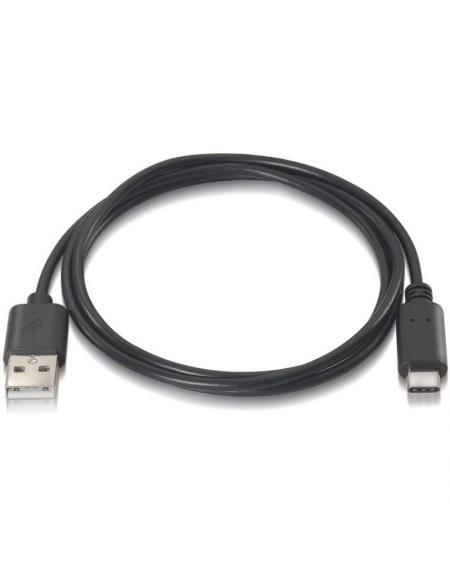 Cable USB 2.0 Tipo-C Aisens A107-0051/ USB Tipo-C Macho - USB Macho/ 1m/ Negro - Imagen 2