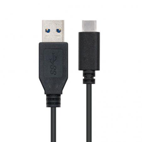 Cable USB 3.1 Nanocable 10.01.4001/ USB Tipo-C Macho - USB Macho/ 1m/ Negro - Imagen 3