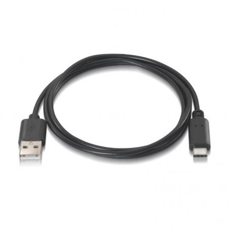 Cable USB 2.0 Tipo-C Aisens A107-0052/ USB Tipo-C Macho - USB Macho/ 2m/ Negro - Imagen 2