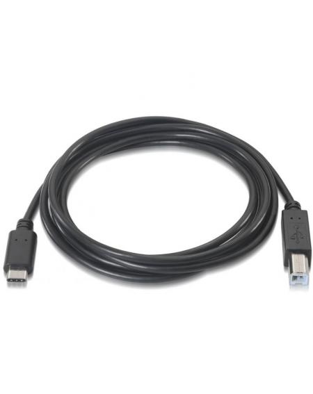 Cable USB 2.0 Impresora Aisens A107-0053/ USB Tipo-C Macho - USB Macho/ 1m/ Negro - Imagen 2