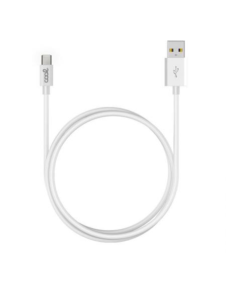 Cable USB Compatible COOL Universal TIPO-C (3 metros) Blanco 2.4 Amp - Imagen 3