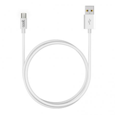 Cable USB Compatible COOL Universal TIPO-C (3 metros) Blanco 2.4 Amp - Imagen 3