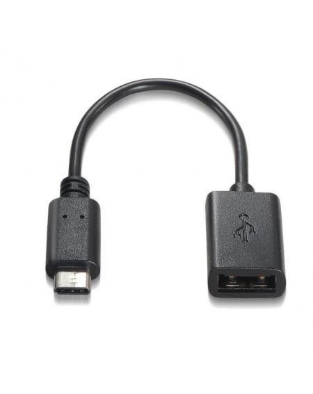 Cable USB 2.0 Aisens A107-0059/ USB Tipo-C Macho - USB Hembra/ 15cm/ Negro - Imagen 2