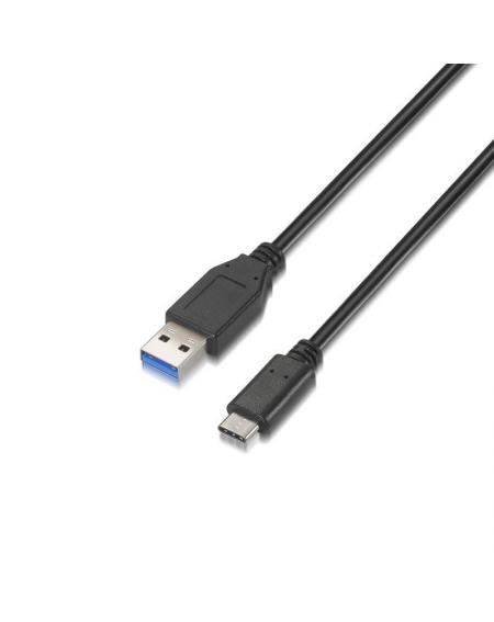 Cable USB 3.2 Aisens A107-0060/ USB Tipo-C Macho - USB Macho/ 1m/ Negro - Imagen 1