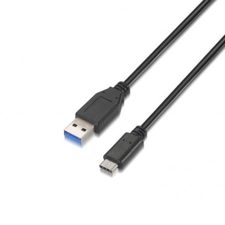 Cable USB 3.2 Aisens A107-0060/ USB Tipo-C Macho - USB Macho/ 1m/ Negro - Imagen 1