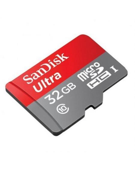 Tarjeta de Memoria SanDisk Ultra 32GB microSD HC UHS-I con Adaptador/ Clase 10/ 120MBs