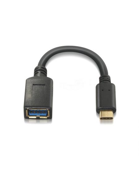 Cable USB 3.1 Aisens A107-0062/ USB Tipo-C Macho - USB Hembra/ 15cm/ Negro - Imagen 2