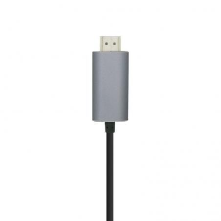 Cable HDMI Aisens A109-0392/ USB Tipo-C Macho - HDMI Macho/ 0.8m/ Negro - Imagen 2
