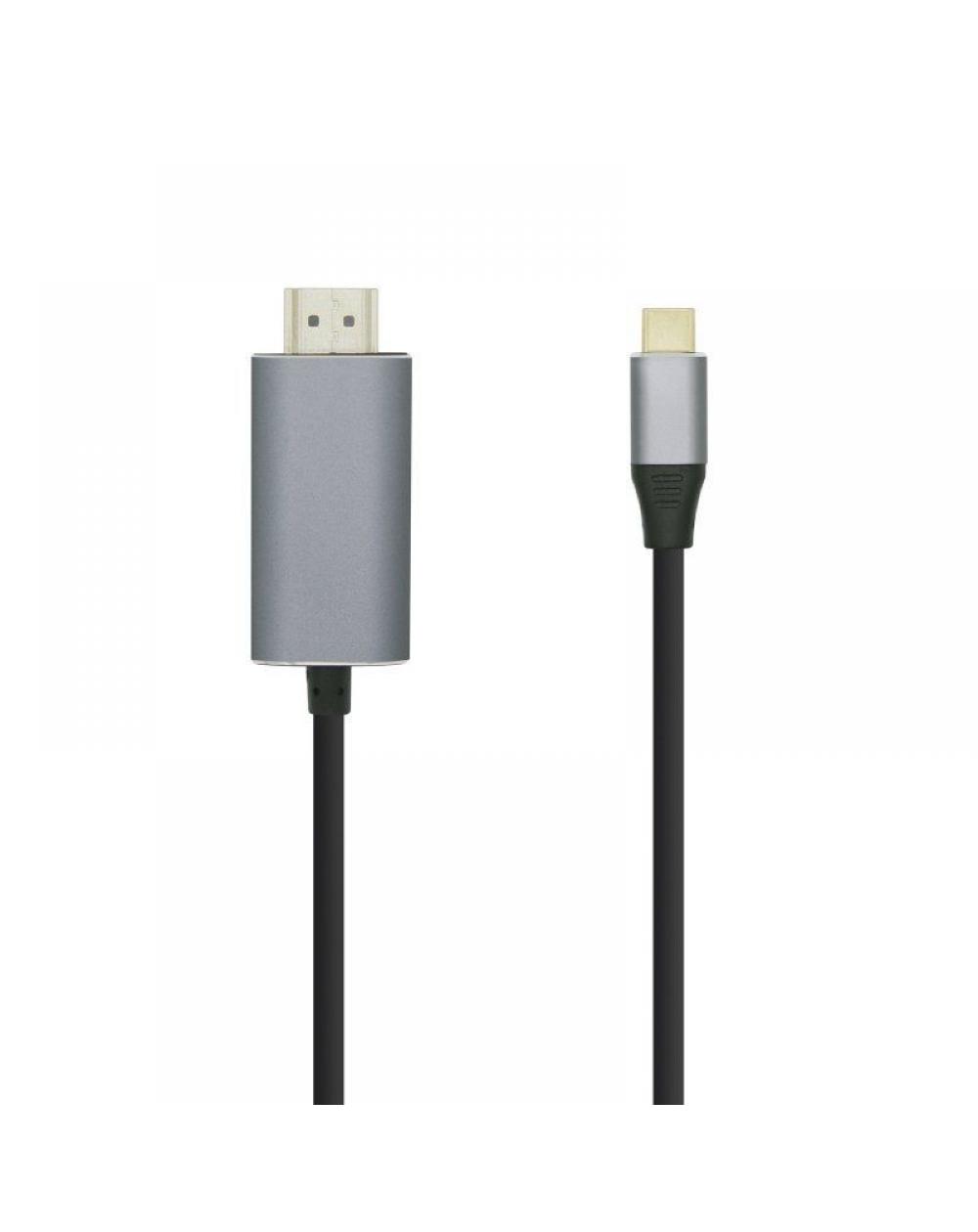 Cable HDMI Aisens A109-0393/ USB Tipo-C Macho - HDMI Macho/ 1.8m/ Negro - Imagen 1