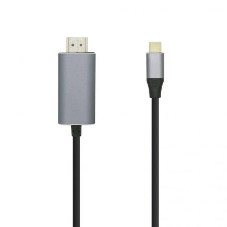 Cable HDMI Aisens A109-0393/ USB Tipo-C Macho - HDMI Macho/ 1.8m/ Negro - Imagen 1