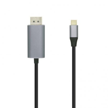 Cable DisplayPort Aisens A109-0394/ USB Tipo-C Macho - Displayport Macho/ 0.8m/ Negro - Imagen 1