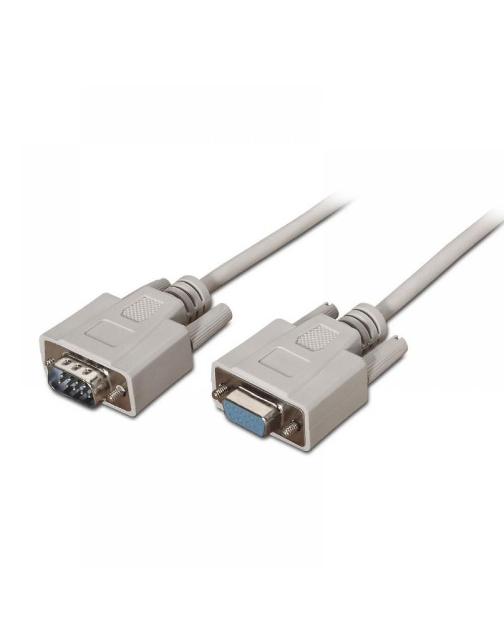 Cable Serie RS232 Aisens A112-0065/ DB9 Macho - DB9 Hembra/ 1.8m/ Beige - Imagen 1