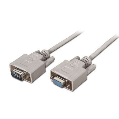 Cable Serie RS232 Aisens A112-0065/ DB9 Macho - DB9 Hembra/ 1.8m/ Beige - Imagen 1