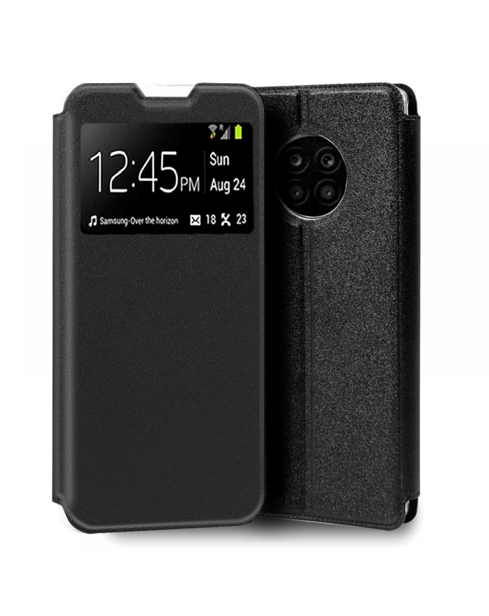 Funda COOL Flip Cover para Huawei Honor 50 Lite / Nova 8i Liso Negro