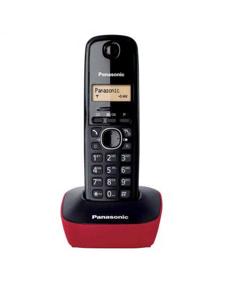 Teléfono Inalámbrico Panasonic KX-TG1611/ Negro y Rojo