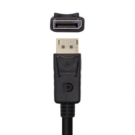 Cable Displayport 1.2 4K Aisens A124-0455/ Displayport Macho - Displayport Macho/ 1m/ Negro