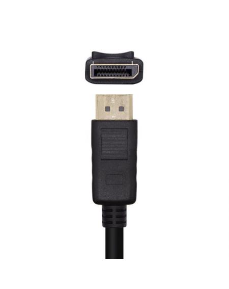 Cable Displayport 1.2 4K Aisens A124-0455/ Displayport Macho - Displayport Macho/ 1m/ Negro