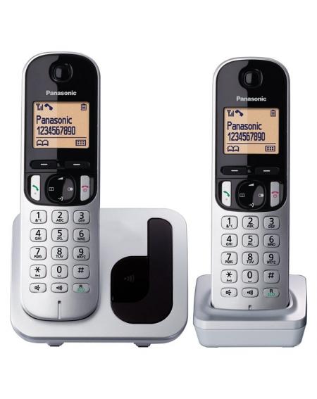 Teléfono Inalámbrico Panasonic KX-TGC212PL/ Pack DUO/ Plata