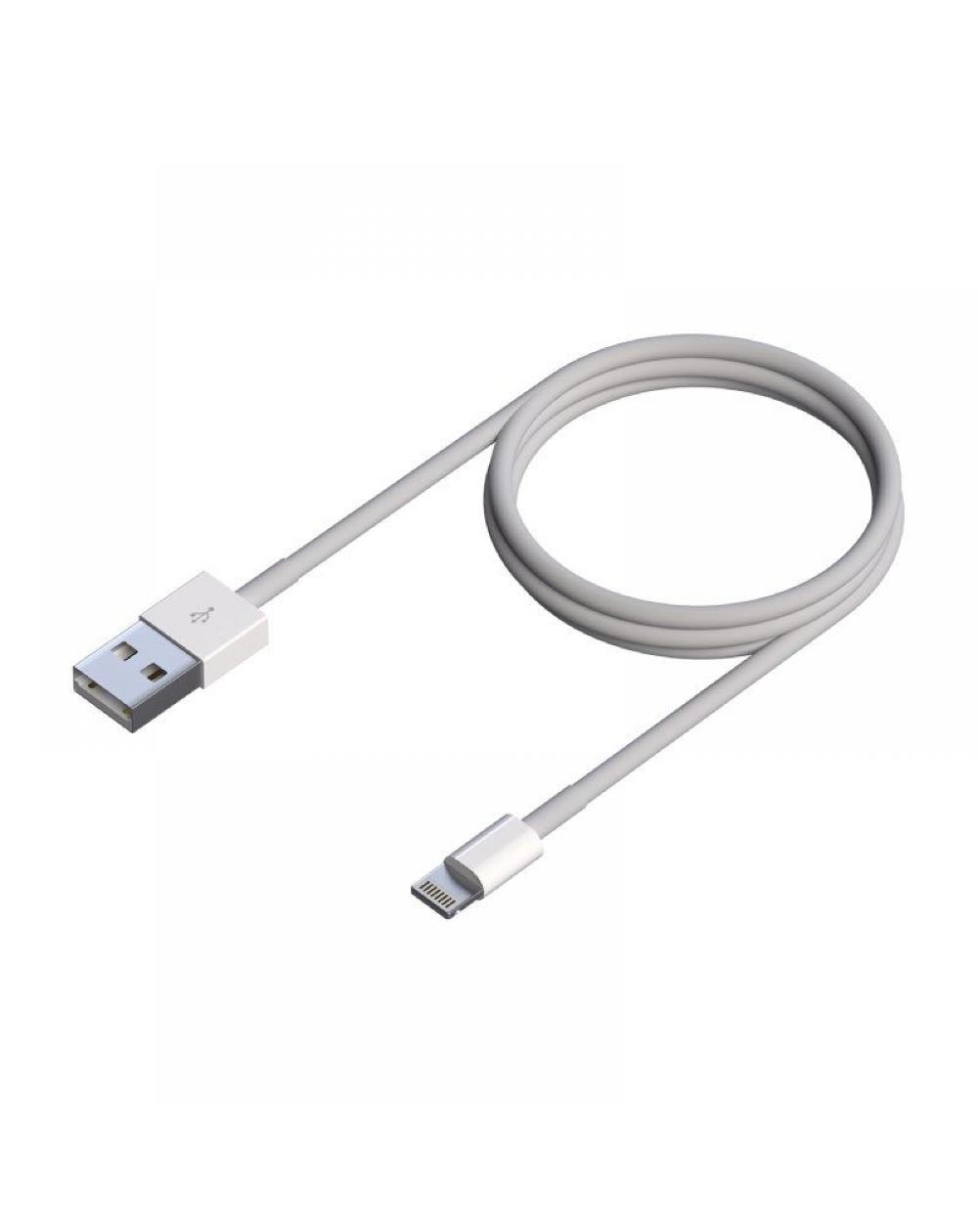 Cable Lightning Aisens A102-0542/ USB Macho - Lightning Macho/ 50cm/ Blanco