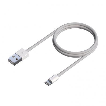 Cable Lightning Aisens A102-0542/ USB Macho - Lightning Macho/ 50cm/ Blanco