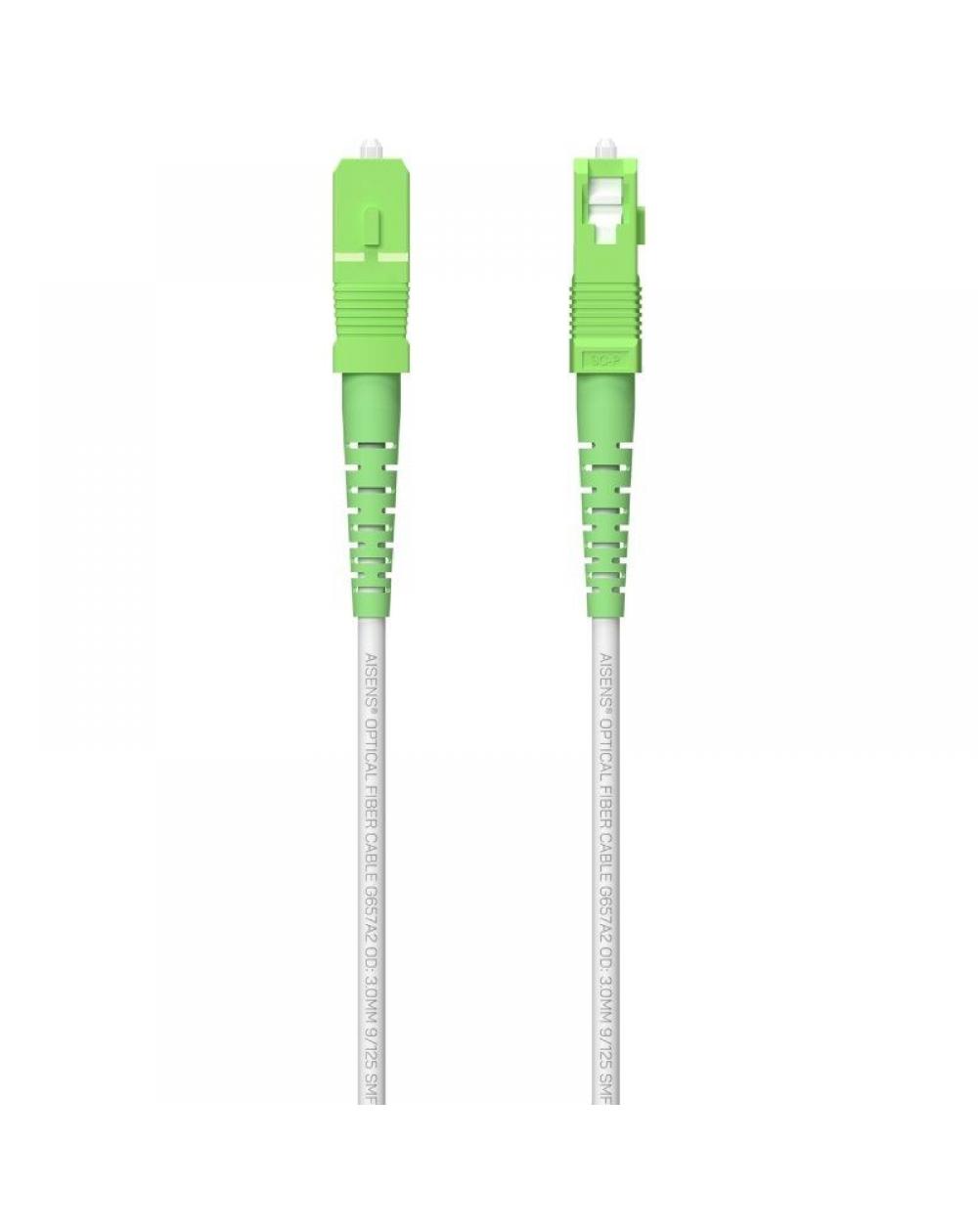 Cable de Fibra Óptica G657A2 3.0 9/125 SMF Aisens A152-0615/ LSZH/ 60m/ Blanco