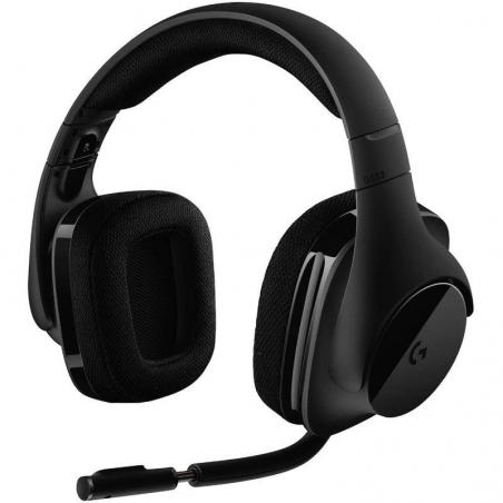 Auriculares Gaming con Micrófono Inalámbricos Logitech G533/ USB/ Negros