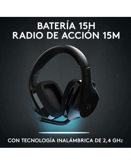 Auriculares Gaming con Micrófono Inalámbricos Logitech G533/ USB/ Negros