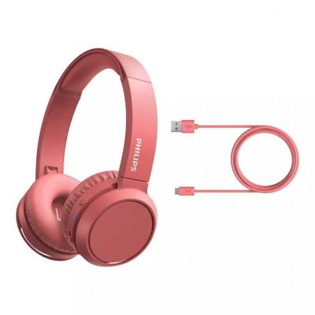 Auriculares Inalámbricos Philips TAH4205/ con Micrófono/ Bluetooth/ Rojos