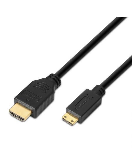 Cable HDMI Aisens A119-0114/ HDMI Macho - Mini HDMI Macho/ 1.8m/ Negro - Imagen 1
