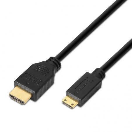 Cable HDMI Aisens A119-0114/ HDMI Macho - Mini HDMI Macho/ 1.8m/ Negro - Imagen 1