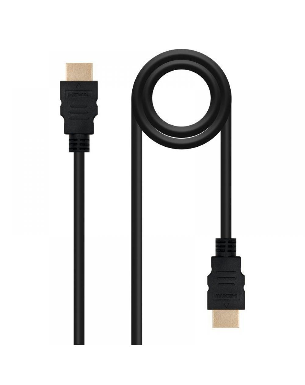 Cable HDMI 1.4 Nanocable 10.15.1700/ HDMI Macho - HDMI Macho/ 1m/ Negro