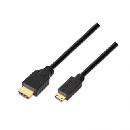 Cable HDMI Aisens A119-0115/ HDMI Macho - Mini HDMI Macho/ 3m/ Negro - Imagen 1